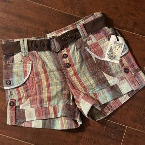 Luluvia Cotton-Linen Blend Shorts, Size Small NWT